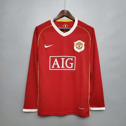 Manchester United Domicile Retro Manches Longues 06/07